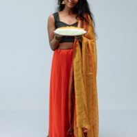 Saanjh Printed Chiffon Saree