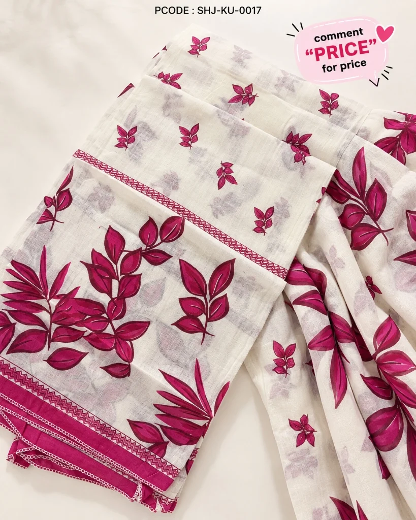 Elegant Embroidered Kurti Set with Pearls & Handwork Detailing - flatlay