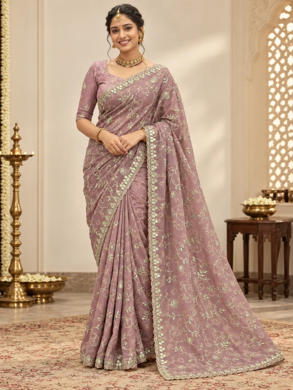 Elegant Festive Saree - model front