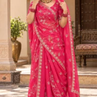 Royal Darbari Look Festive Saree - model front