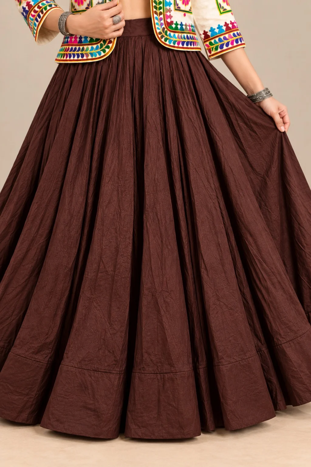 Embroidered Lehenga Choli with Koti - Image 2